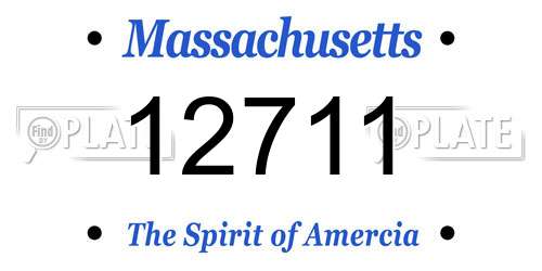 12711 Massachusetts License Plate