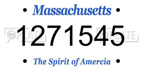 1271545 Massachusetts License Plate