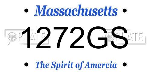 1272GS Massachusetts License Plate