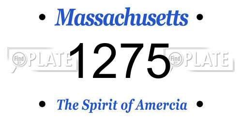 1275 Massachusetts License Plate