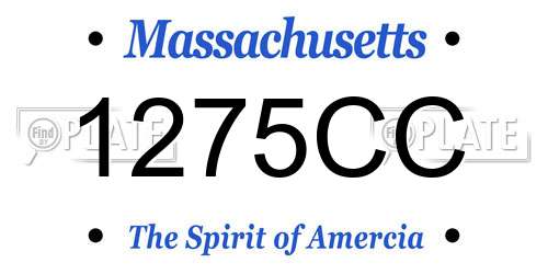 1275CC Massachusetts License Plate