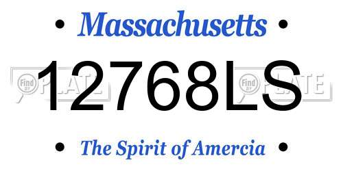 12768LS Massachusetts License Plate