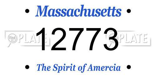 12773 Massachusetts License Plate