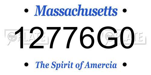 12776G0 Massachusetts License Plate