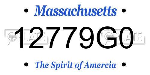 12779G0 Massachusetts License Plate