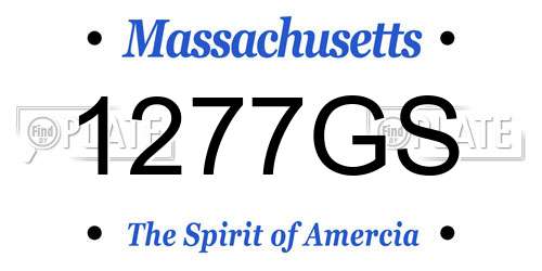 1277GS Massachusetts License Plate