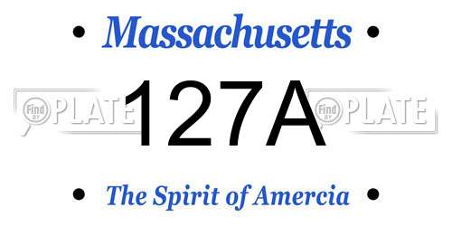 127A Massachusetts License Plate