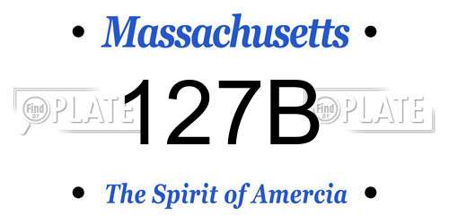 127B Massachusetts License Plate