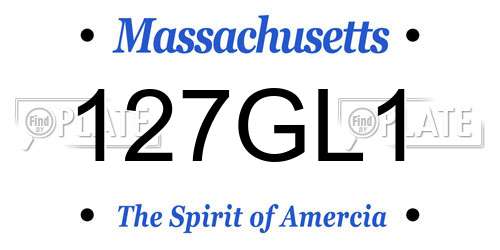 127GL1 Massachusetts License Plate