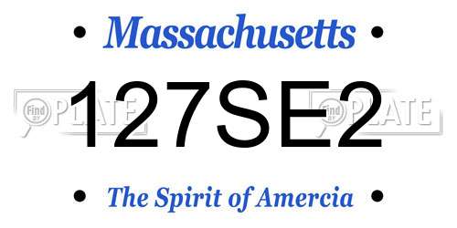127SE2 Massachusetts License Plate
