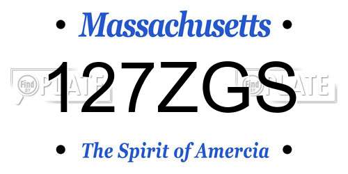 127ZGS Massachusetts License Plate