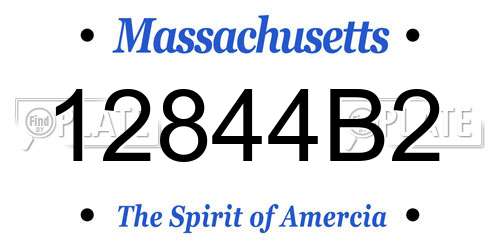 12844B2 Massachusetts License Plate