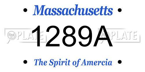 1289A Massachusetts License Plate