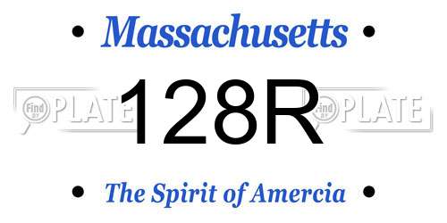 128R Massachusetts License Plate