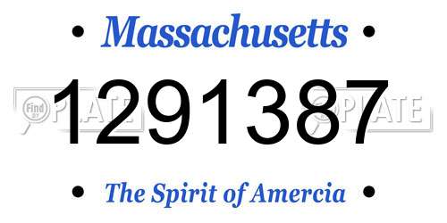 1291387 Massachusetts License Plate