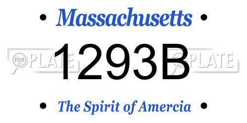 1293B Massachusetts License Plate