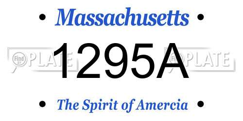 1295A Massachusetts License Plate