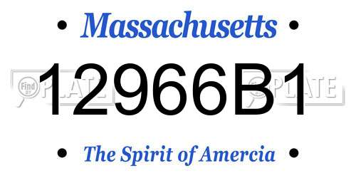 12966B1 Massachusetts License Plate