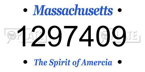 1297409 Massachusetts License Plate
