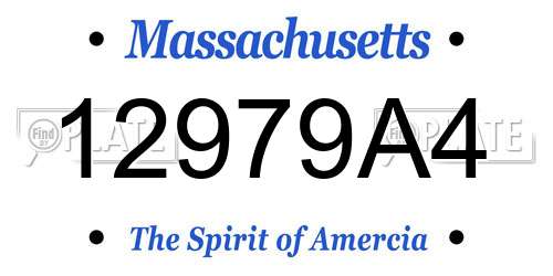 12979A4 Massachusetts License Plate