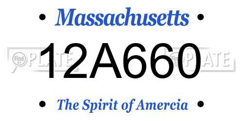 12A660 Massachusetts License Plate