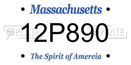 12P890 Massachusetts License Plate