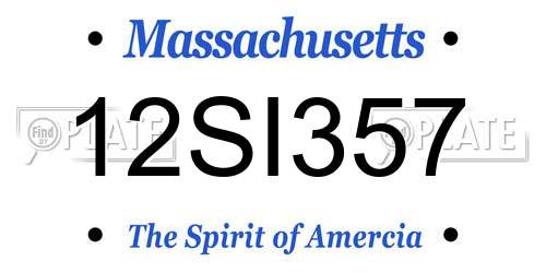 12SI357 Massachusetts License Plate