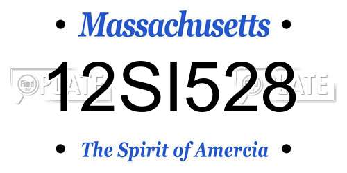 12SI528 Massachusetts License Plate