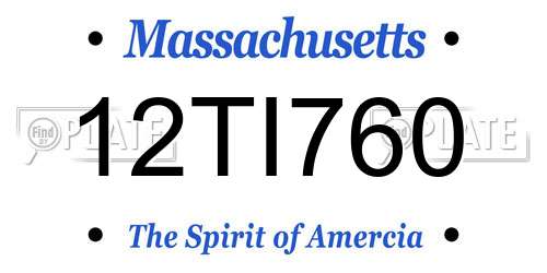 12TI760 Massachusetts License Plate