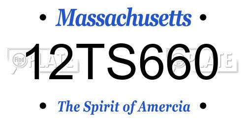 12TS660 Massachusetts License Plate