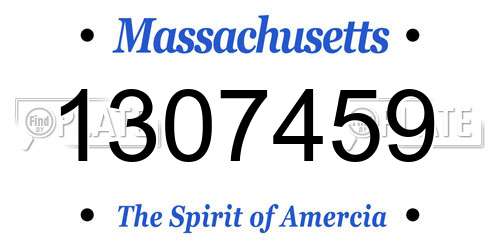 1307459 Massachusetts License Plate