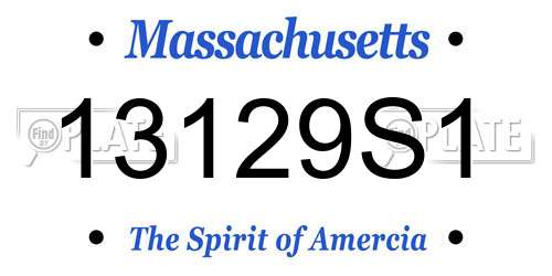 13129S1 Massachusetts License Plate