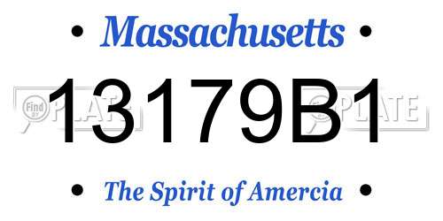 13179B1 Massachusetts License Plate