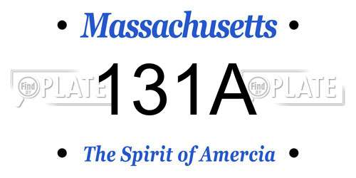 131A Massachusetts License Plate