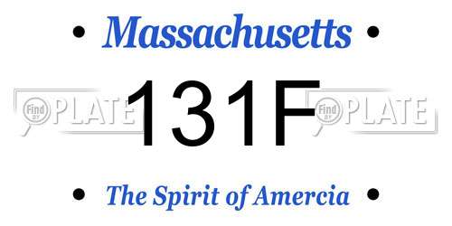 131F Massachusetts License Plate