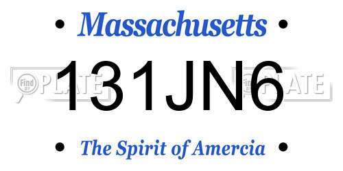 131JN6 Massachusetts License Plate