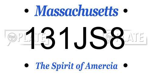 131JS8 Massachusetts License Plate