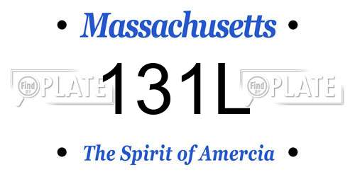 131L Massachusetts License Plate