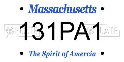 131PA1 Massachusetts License Plate