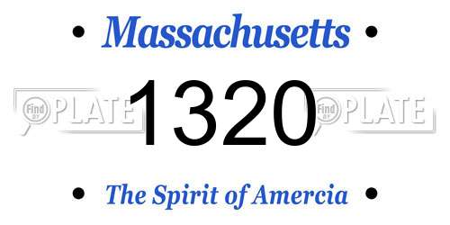 1320 Massachusetts License Plate