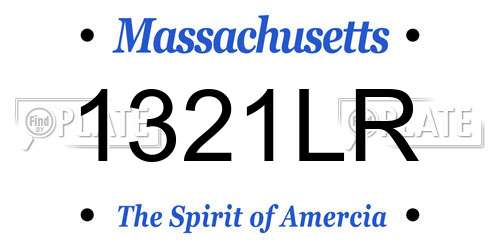 1321LR Massachusetts License Plate
