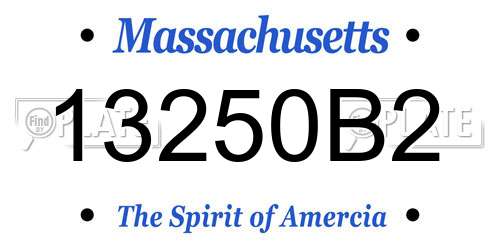 13250B2 Massachusetts License Plate