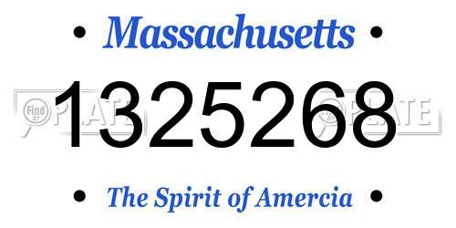 1325268 Massachusetts License Plate