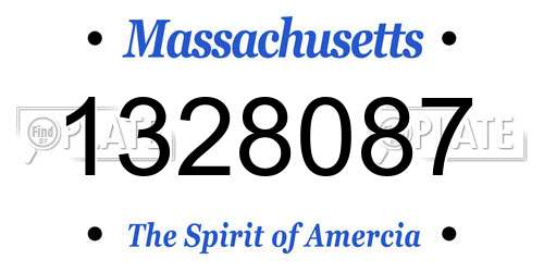 1328087 Massachusetts License Plate