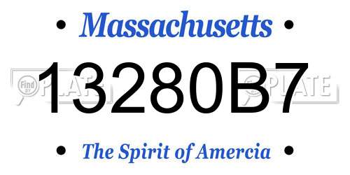 13280B7 Massachusetts License Plate