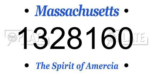1328160 Massachusetts License Plate