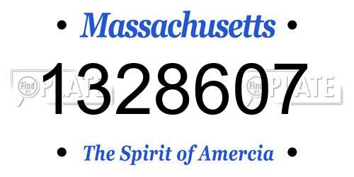 1328607 Massachusetts License Plate