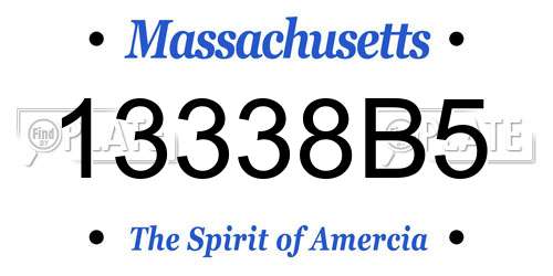 13338B5 Massachusetts License Plate