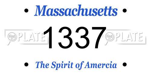 1337 Massachusetts License Plate