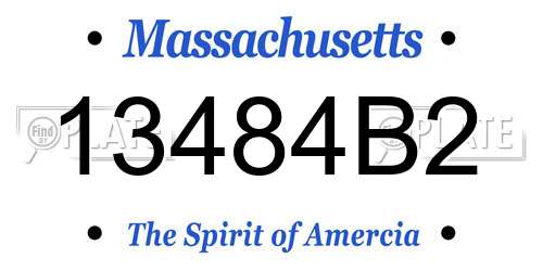 13484B2 Massachusetts License Plate